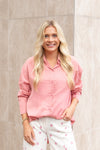 Kathryn Classic Button-Up, Blush Pink