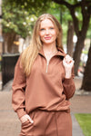 Butter Soft Quarter-Zip Top, Brown