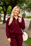 Butter Soft Quarter-Zip Top, Maroon