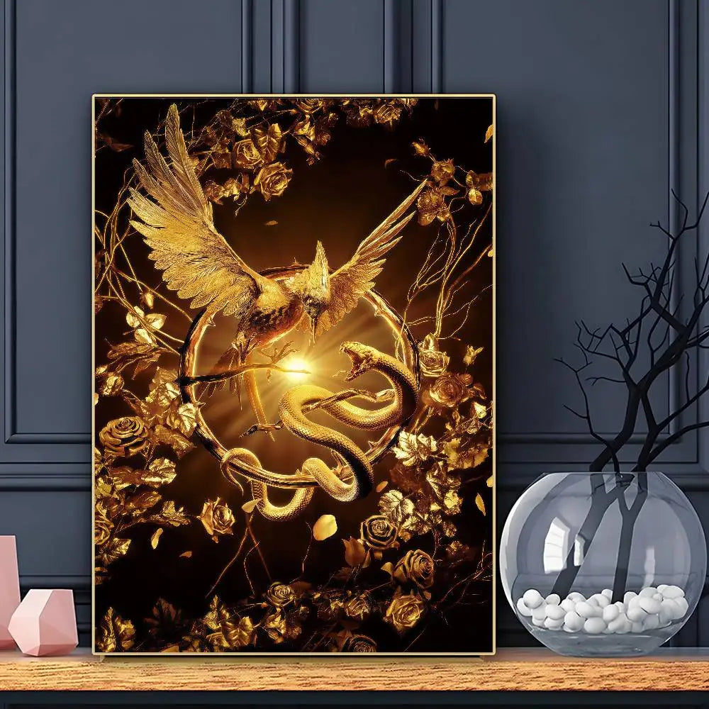 Classic Movie The Hunger Games Poster Sticky Wall Art Printing Waterproof Home Living Bed Room Bar Aesthetic Decor