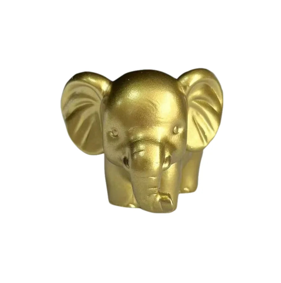 Nordic Style Black and White Golden Elephant Figurine, Auspicious Meaning Home Decoration Item, Stylish and Exquisite Decoration for Living Room and Study, Conveying a Warm Atmosphere