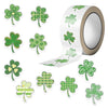 500PCS Green Roll Stickers Cartoon Clover Decorative Notebook Stationery Reward Waterproof Stickers