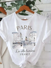 Y2k T Shirt Paris Women Print T-shirt Girl Short Sleeve Crew Neck Casual Top for Summer Spring Women's Clothing