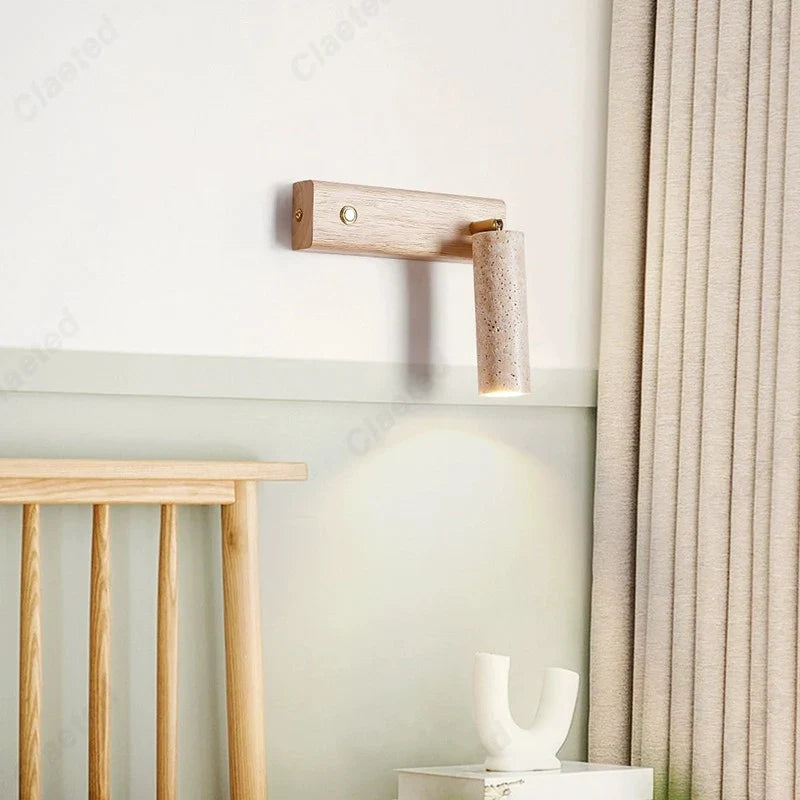 New LED Yellow Cave Stone Wall Lamp with Switch Adjustable Angle Home Living Room Bedroom Bedside Decorative Lighting Lamps