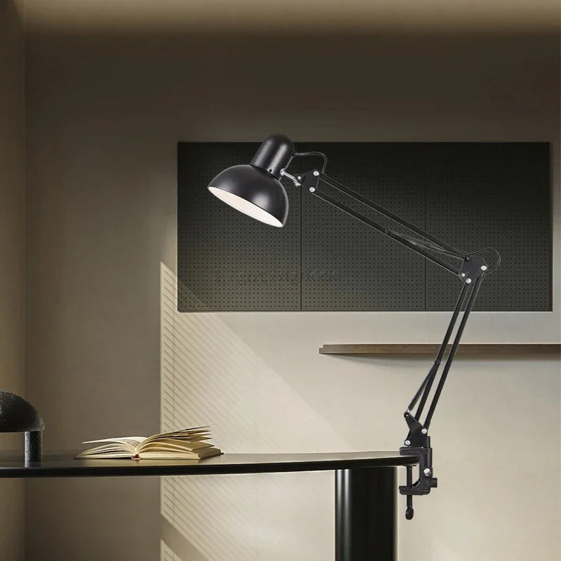 LED Eye Protection Table Lamp Long Arm Folding Clip Lamp Learning Nail Art Embroidery Shooting Work Fill Light Desk Lamp
