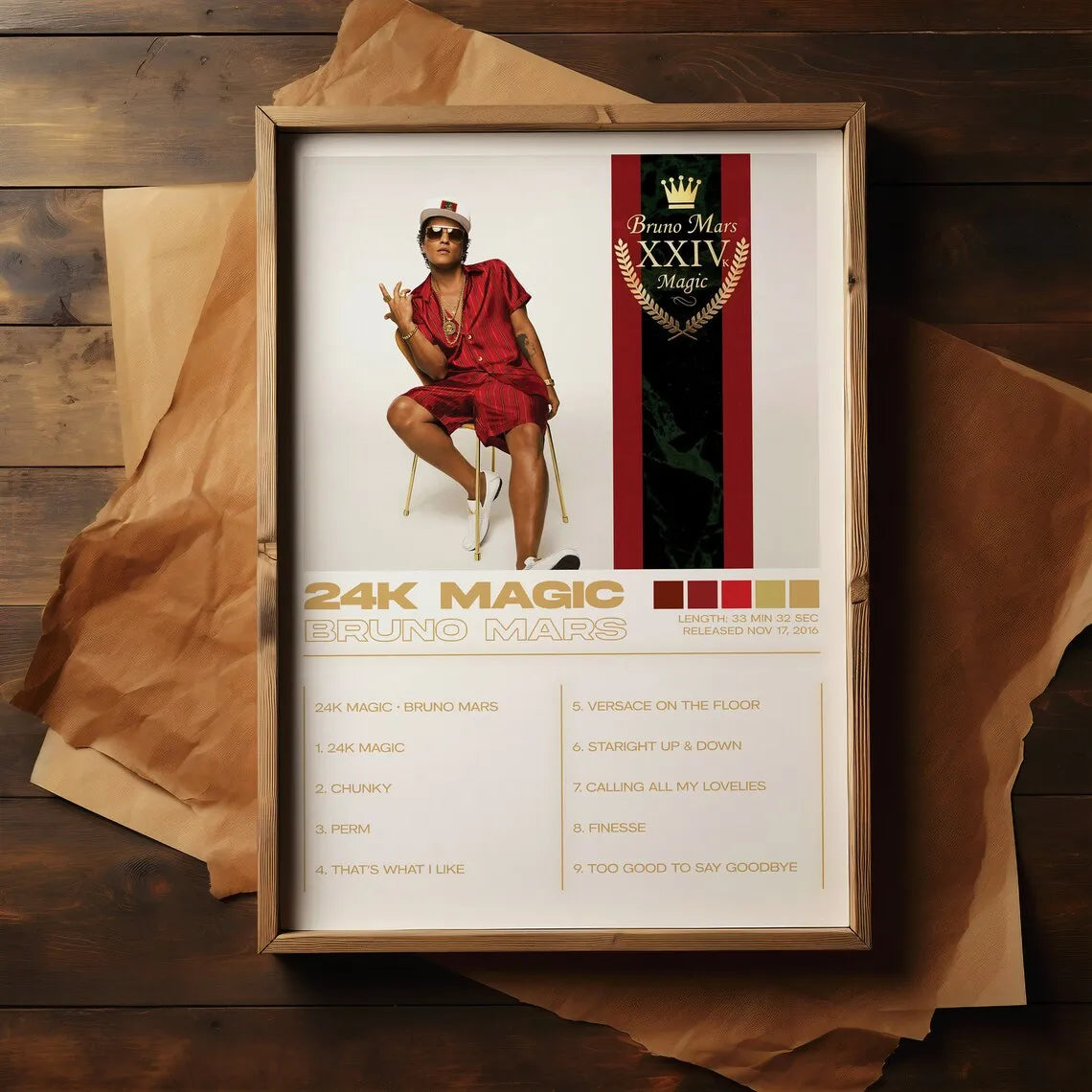 Modern Bruno Mars Albums Art Cover Music Songs Rap Wall Art Canvas Painting Posters For Living Room Home Decor