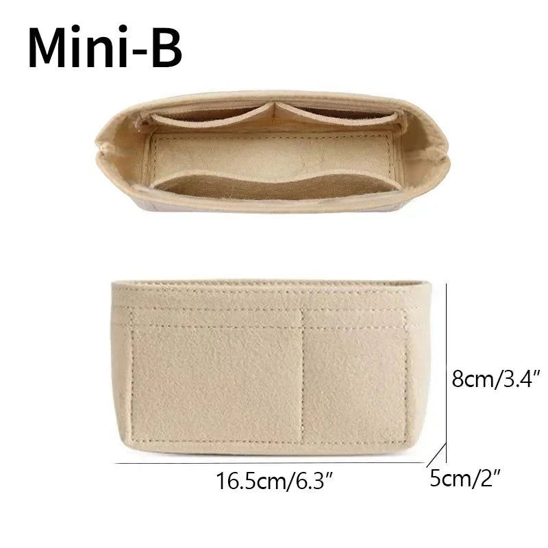 Bag Organizer for Longchamp Small Tote Bag Timid Bags Storage & Finishing Inner Liner Handbags Insert Organizer Fit Mini Size