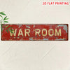Retro War Room Metal Tin Sign - 4x16