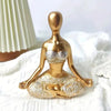 Yoga girl ornaments, tv stand decorations, body art figurines, meditation yoga ornaments, office decorations, lifelike girl shap