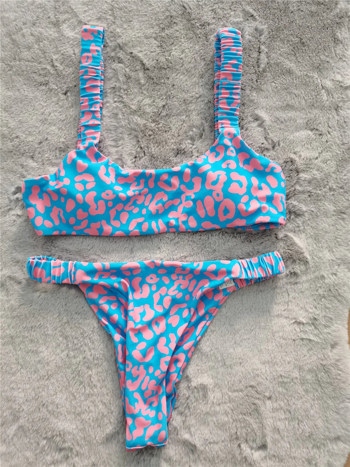 Sexy Micro Bikini 2026 Women Orange Leopard Push Up Padded Thong Swimsuit Female Cut Out Bathing Suit Swimwear Trajes De Baño