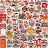 50/100PCS Cartoon New Year Lion Dance Graffiti Stickers - DIY Guitar Notebook Luggage Waterproof Stationery Decorative Stickers