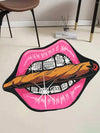VIKAMA Creative Pink Lip Carpet Durable and Wear-Resistant Home Decor Bedside Rug Bedroom Entrance Doormat Home Decor Carpet