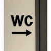 STYLEMAX Chic WC Directional Acrylic Sign, Sleek Guide for Public Spaces, Transparent Base with Bold Colored Arrow