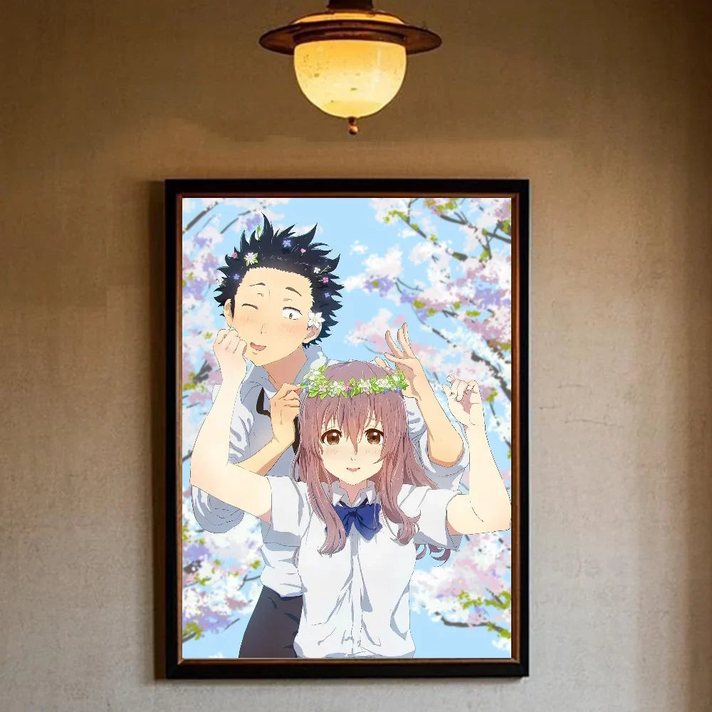 A Silent Voice Movie Poster HD art sticky wall waterproof home living room bedroom bar aesthetic decoration