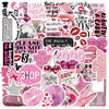 50PCS Cartoon Pink Y2K Graffiti Stickers Guitar Notebook Luggage DIY Waterproof Stationery Pen Holder Decorative Stickers