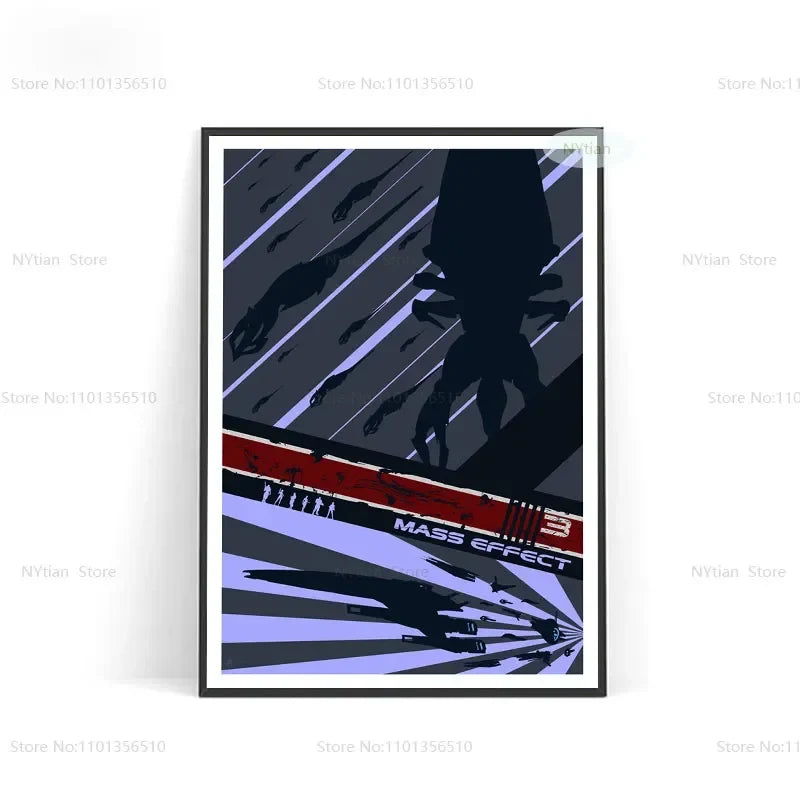 NT1464 Mass Effect Poster Minimalist Classic Game Gift Posters And Prints Wall Art Picture Canvas Painting For Home Room Decor