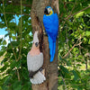 1pc Wall Mounted Parrot Statue, Simulation Outdoor Garden Resin Crafts,Landscaping DIY Garden Sculptures, Yard Lawn Home Decor