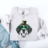 Saint Bernard Adorable Dog St Patrick's Day Lucky Irish Celebration Cozy Sweatshirt