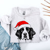 Saint Bernard Santa Christmas Paws Dog Lover Holiday Spirit Cozy Seasonal Sweatshirt