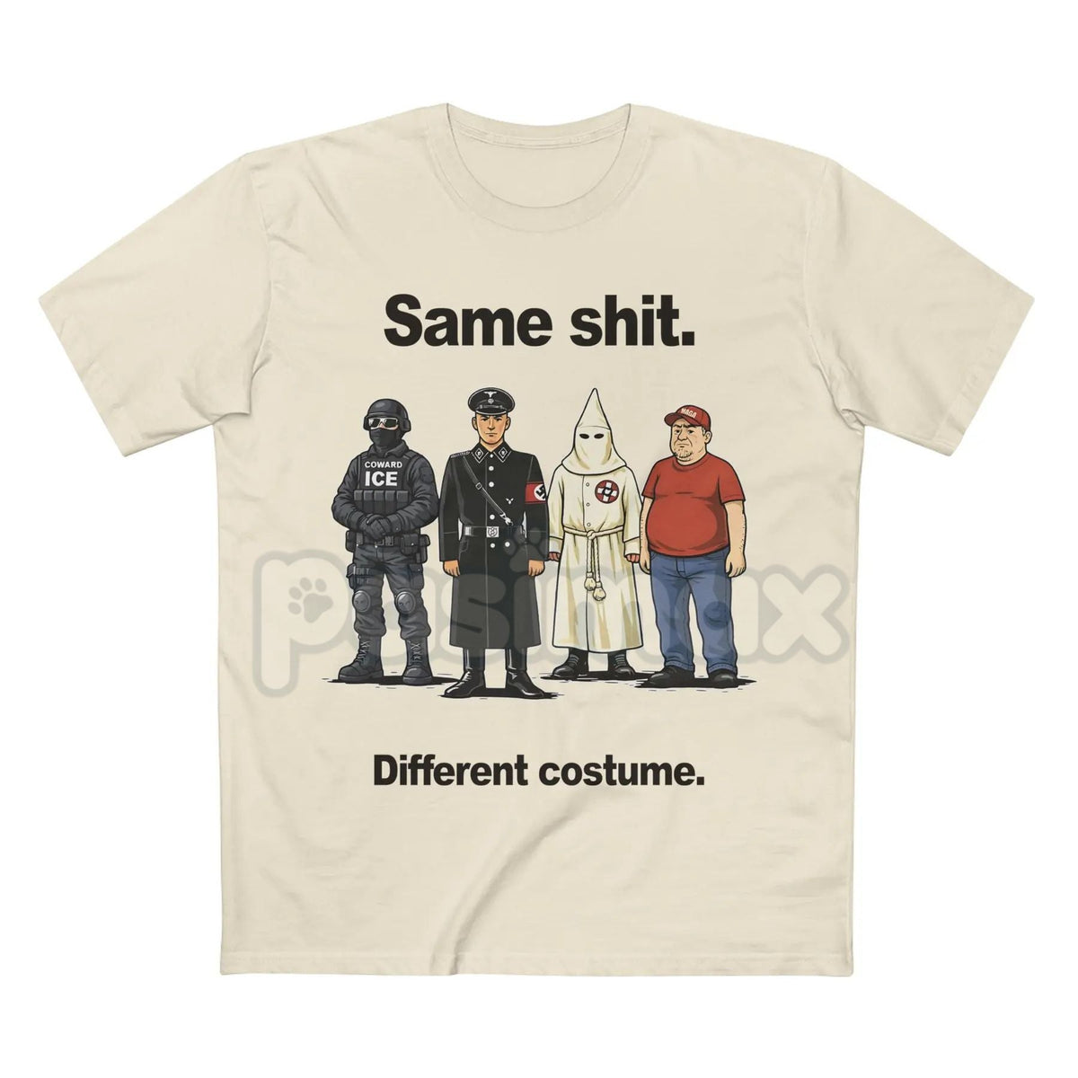 "Same Shit Different Costume" Funny T-Shirt - Sarcastic Daily Routine Tee, Humorous Social Commentary Shirt, Funny Work & Life Graphic Apparel, Cynical Humor Streetwear
