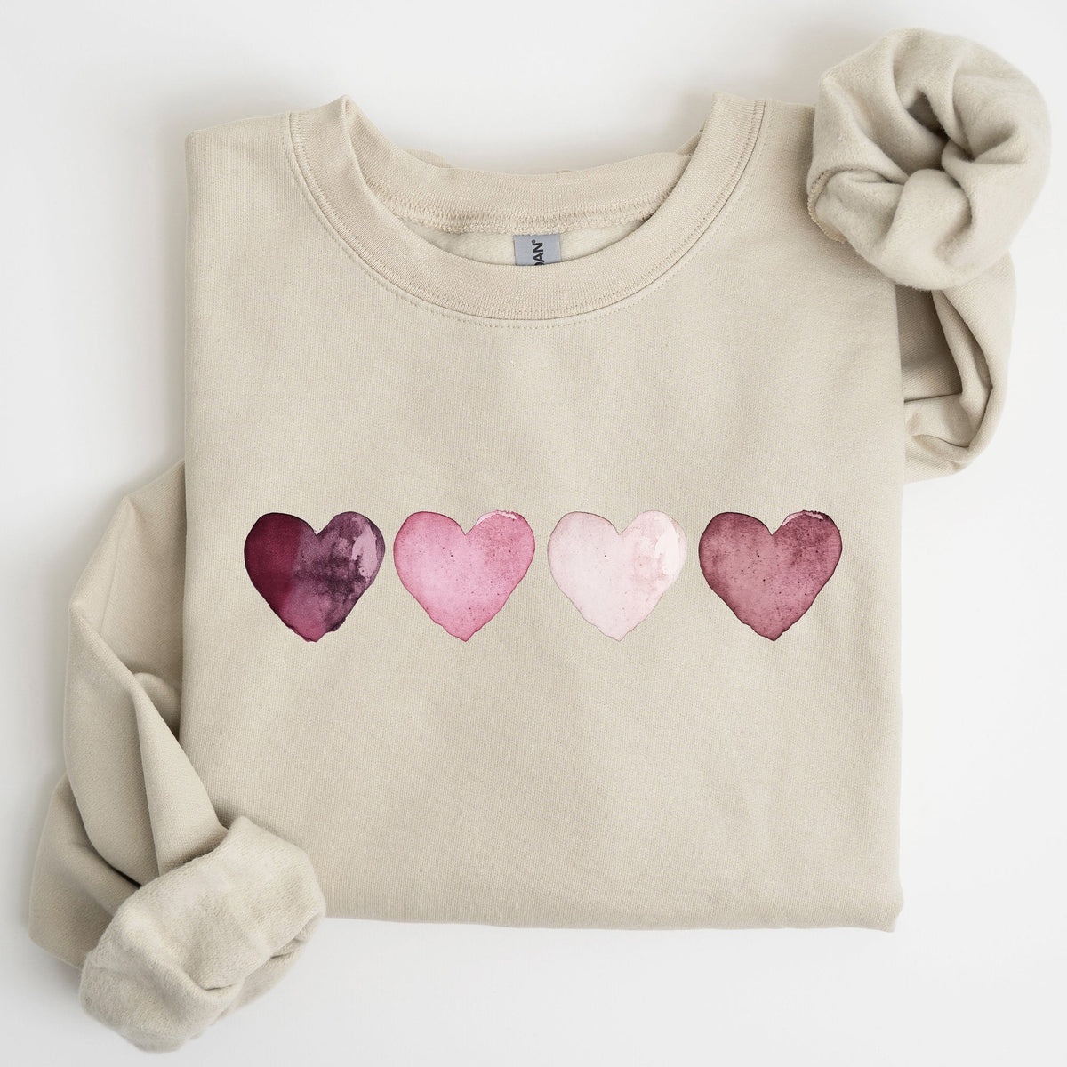 Valentine Hearts Retro Edition Graphic Love Motif Vintage Script Quote Sweatshirt