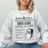 Santa Claus Is Coming To Town Newspaper Winter Snow Xmas Edition Vintage Graphic Sweatshirt
