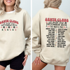 Santa Claus World Tour Christmas Band Retro Front And Back Illustrated Sweatshirt