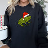 Santa Frog Christmas Retro Toad Vintage Cartoon Illustration Festive Holiday Cozy Sweatshirt