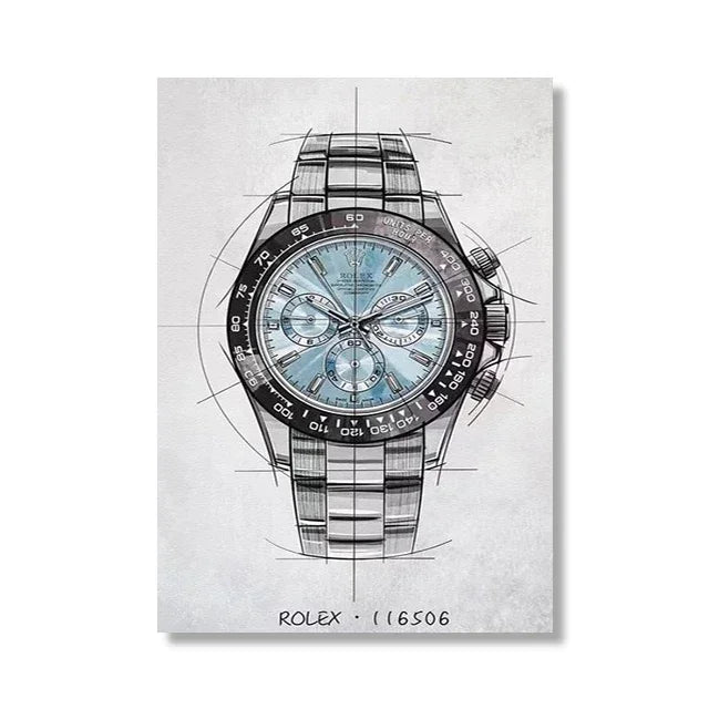 Brand Watch Line Room Living Canvas Painting Wall Art Home Decor