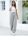Comfortable High Waist Sweatpants for Women Stretchy and Soft Everyday Pants with Elastic Waistband