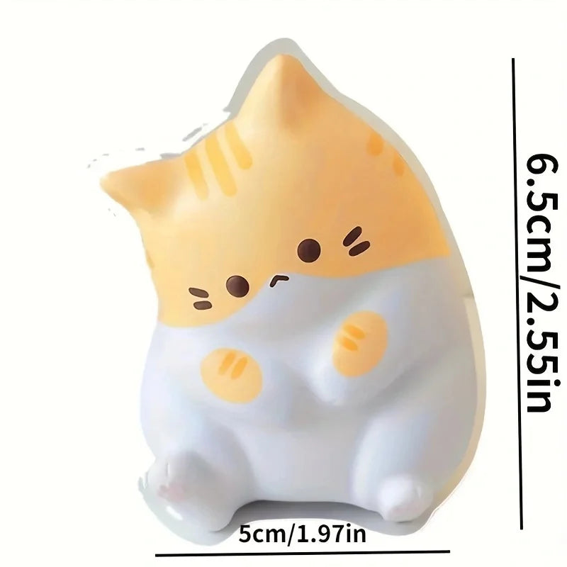 1Pc Adorable Cartoon Cat Squeeze Toys for Kids Adult Soft Pinch PU Slow Rebound Balls Pop Fidget Toys Halloween Christmas Gifts
