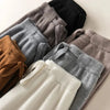 Thick Warm Knitted Casual Chic Basic Soft Elastic High Waist Women's Pants Korean Fashion Straight Ankle-Length Pants For Women