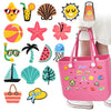 18pcs Lovely Bags Accessories Rubber Summer Decoration Women Beach Bag Tote Handbag Random Pairing Decorative Buckles Inser