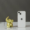 1pc Collectible figurine  , Simple modern black and gold elephant ornament home decor small sculpture.