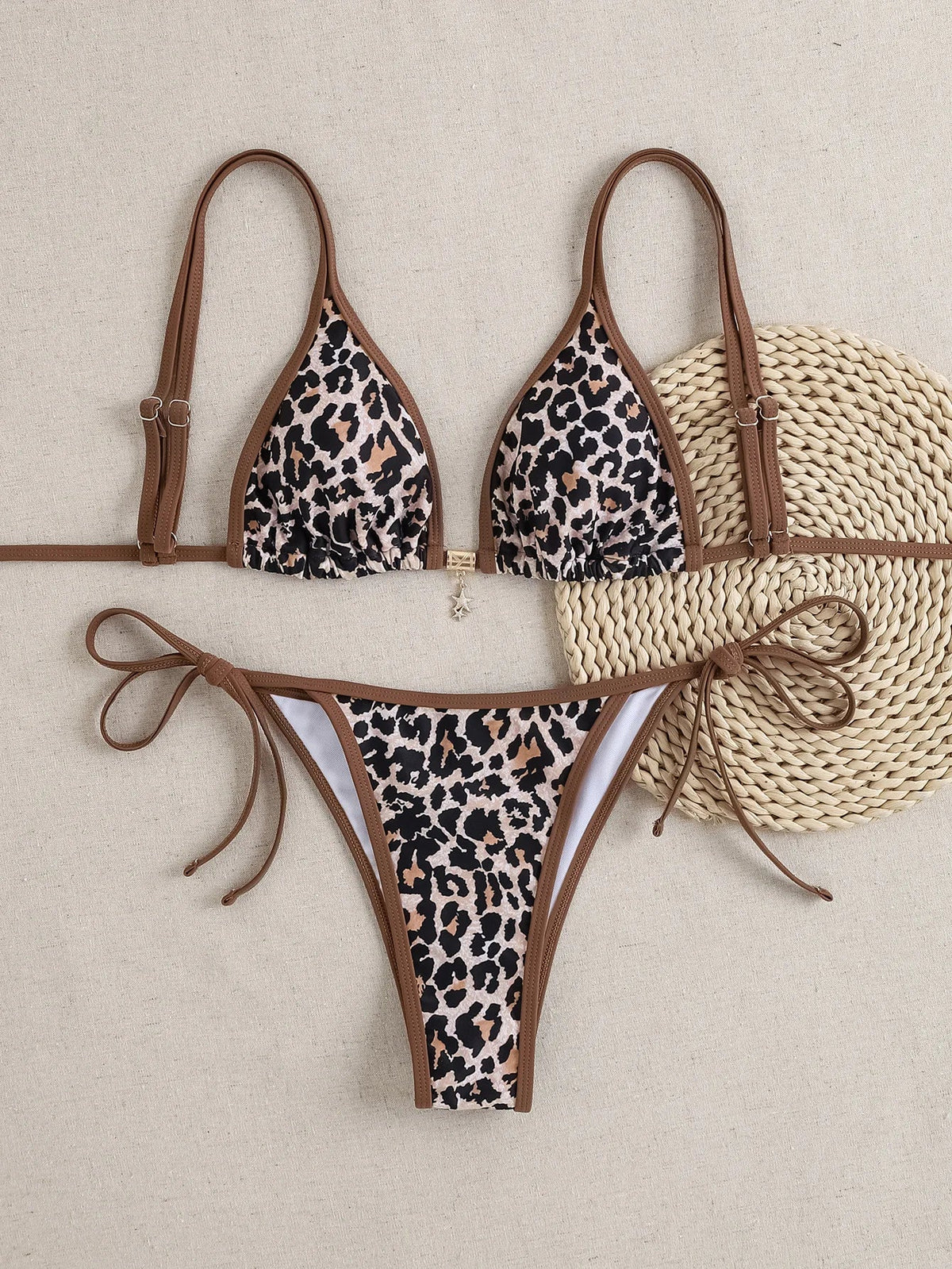 "2026 New Triangle Bikini Set - Floral Print Push Up Swimsuit & Brazilian Bottoms"