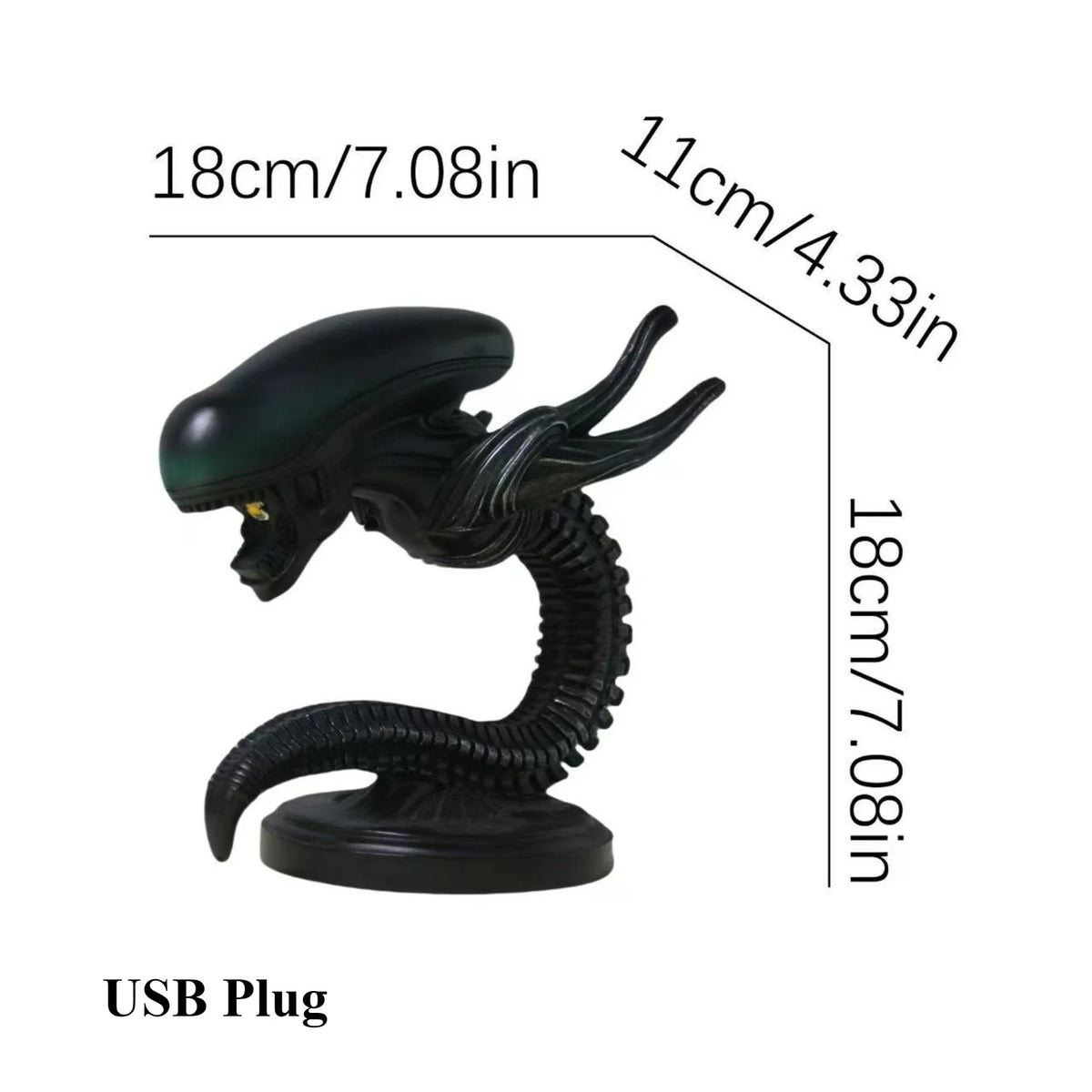 Alien Resin Figurine Lamp Stand Bedroom Decorative Extraterrestrial Life Form Lighting Home Decoration