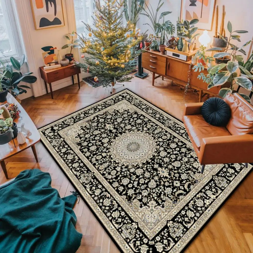 VIKAMA Nordic Large Carpet Living Room Retro Style Bedroom Floor Mat Moroccan Home Decor Sofa Tea Table Large Area Carpet
