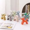 12.5cm Mini Ceramic Poodle Abstract Ornament Creative Sculpture Study Room Statue Home Office Accessories Festival Decoration