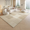 VIKAMA Cream Style Lineage Living Room Floor Mat Anti-Slip Home Decoration Large Size Sofa Coffee Table Rug Bedroom Carpet
