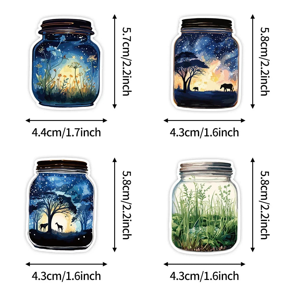 10/30/50/100pcs Cute INS Style Bottle World Cartoon Stickers Decals Laptop Scrapbook Phone Planner Aesthetic Sticker Kids Toys