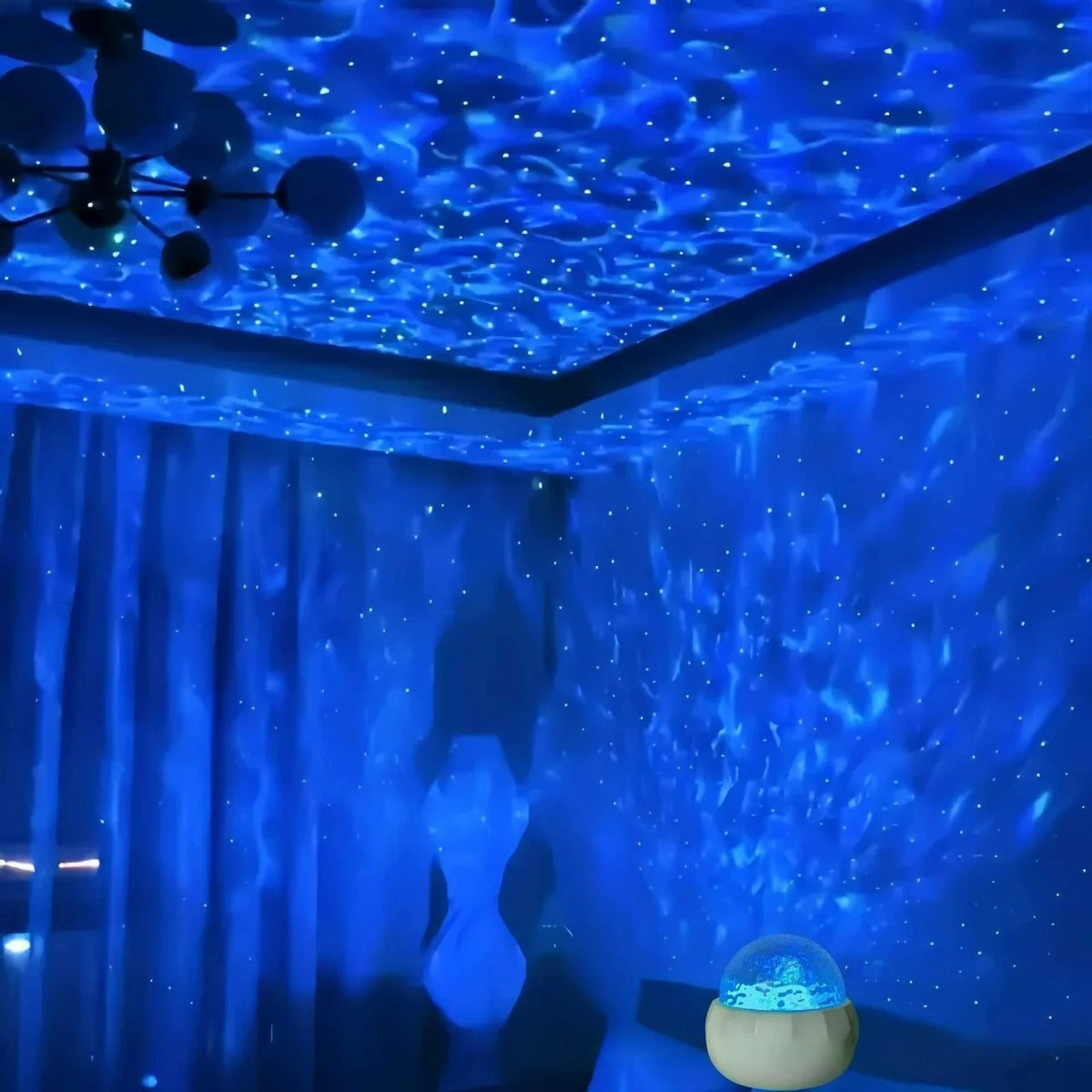 Northern Lights Starry Sky Projector Lamp LED Atmosphere Light Night Aura Aurora Glowing Lamp for Room Party Decoration Gifts