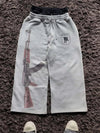 2025 summer new  women Y2K double waist embroidered street couple personalized printed patterns trendy street pants
