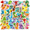 56/112PCS Cartoon 3D Dinosaur Graffiti Stickers Cute Dinosaur Decoration Stationery Notebook Reward Stickers