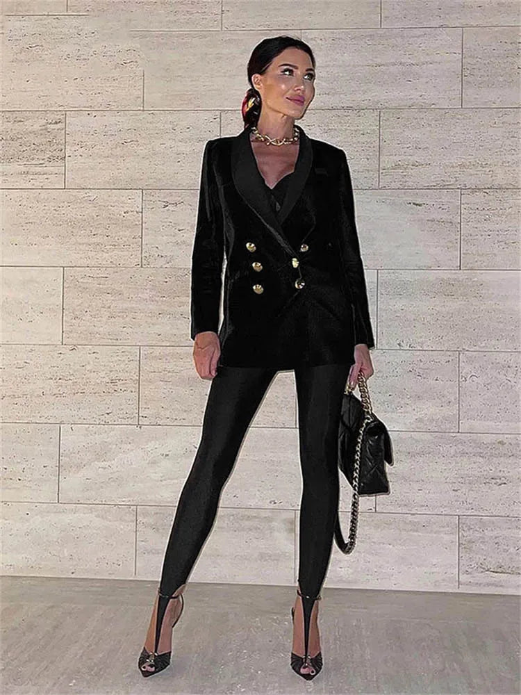 Korean Fashion High-Waisted Black Skinny Y2K Women's Pants Glitter Casual Club Leggings Long 2025