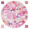60/120 PCSPink Bookish Graffiti Stickers Pink Reading Decoration Notebook Luggage Stationery Stickers