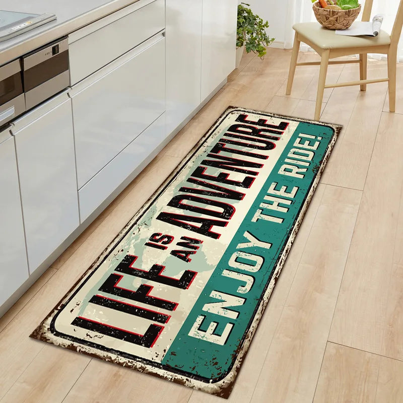 VIKAMA 1/2PCS Modern Simple Kitchen Mat Set Long Strip Absorbent Oil Absorbent Foot Mat Household Bathroom Door Mat