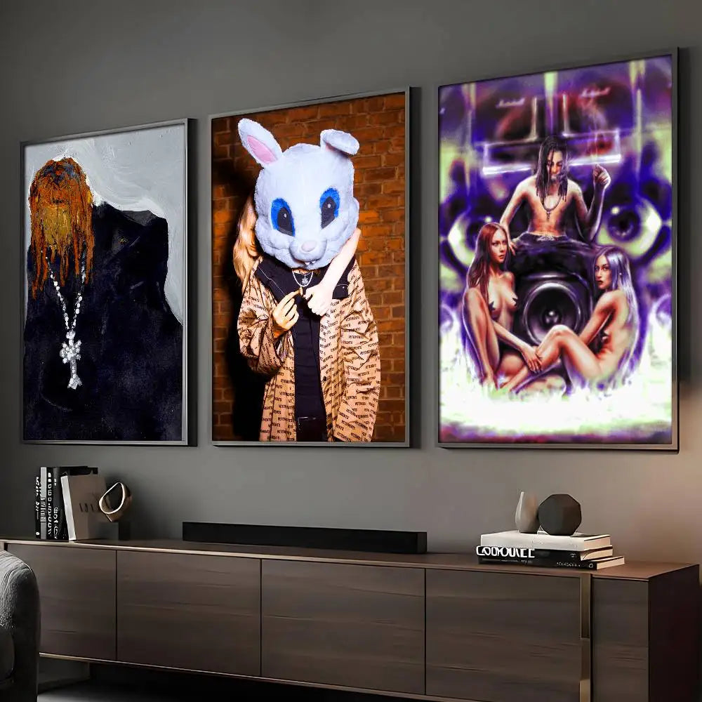 Rapper Che REST IN BASS Poster HD Art Sticky Wall Waterproof Home Living Room Bar Decoration