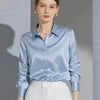 All-match Satin Finish Shirts And Blouses Women Clothing Casual Top OL Long Sleeve Button Elegant Shirts French Solid Blouses
