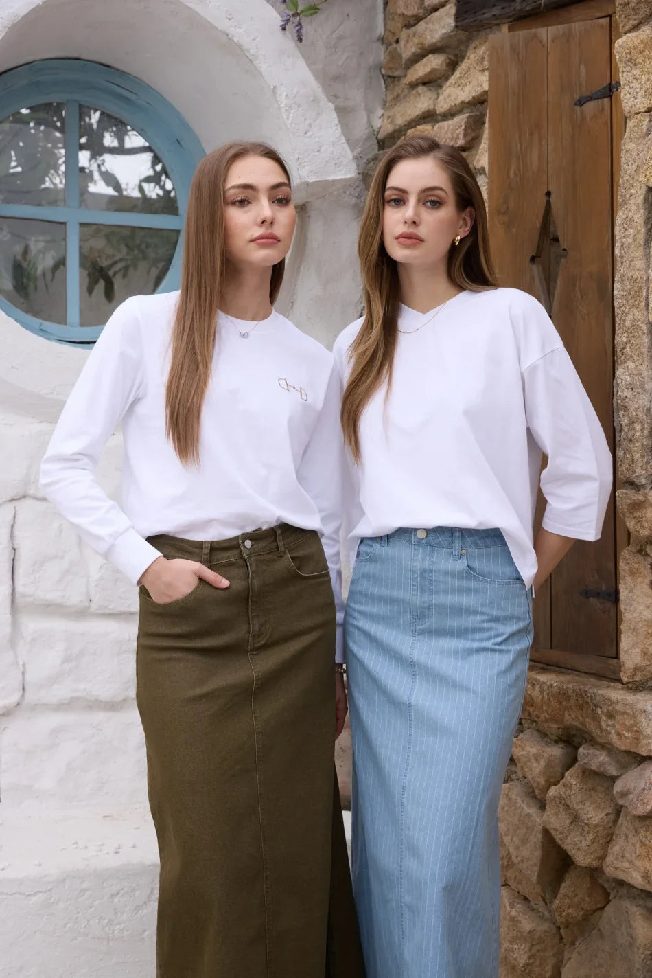 AS  SS26 pinstripe denim skirt fashion woman clothes lady wear