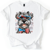Schnauzer Patriotic Dog USA Pride Fourth Of July Stars And Stripes Edition Graphic Tee